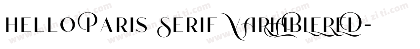 hello Paris Serif VARIABLERED字体转换